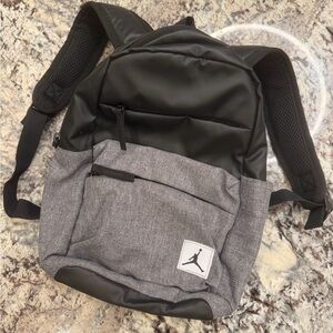 Small Jordan Black and Gray Backpack 12inch